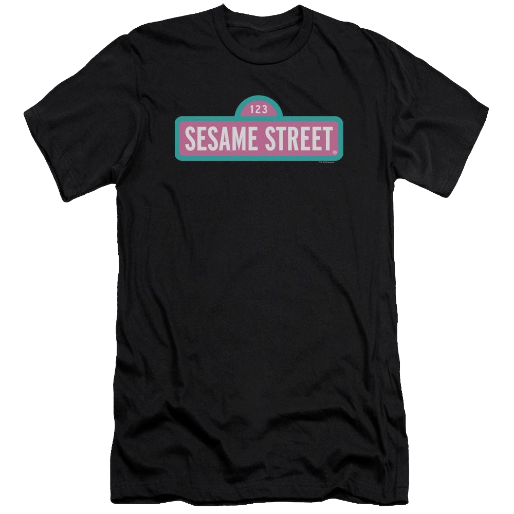 Sesame Street Alt Logo Men's Premium Slim Fit T-Shirt Men's Premium Slim Fit T-Shirt Sesame Street