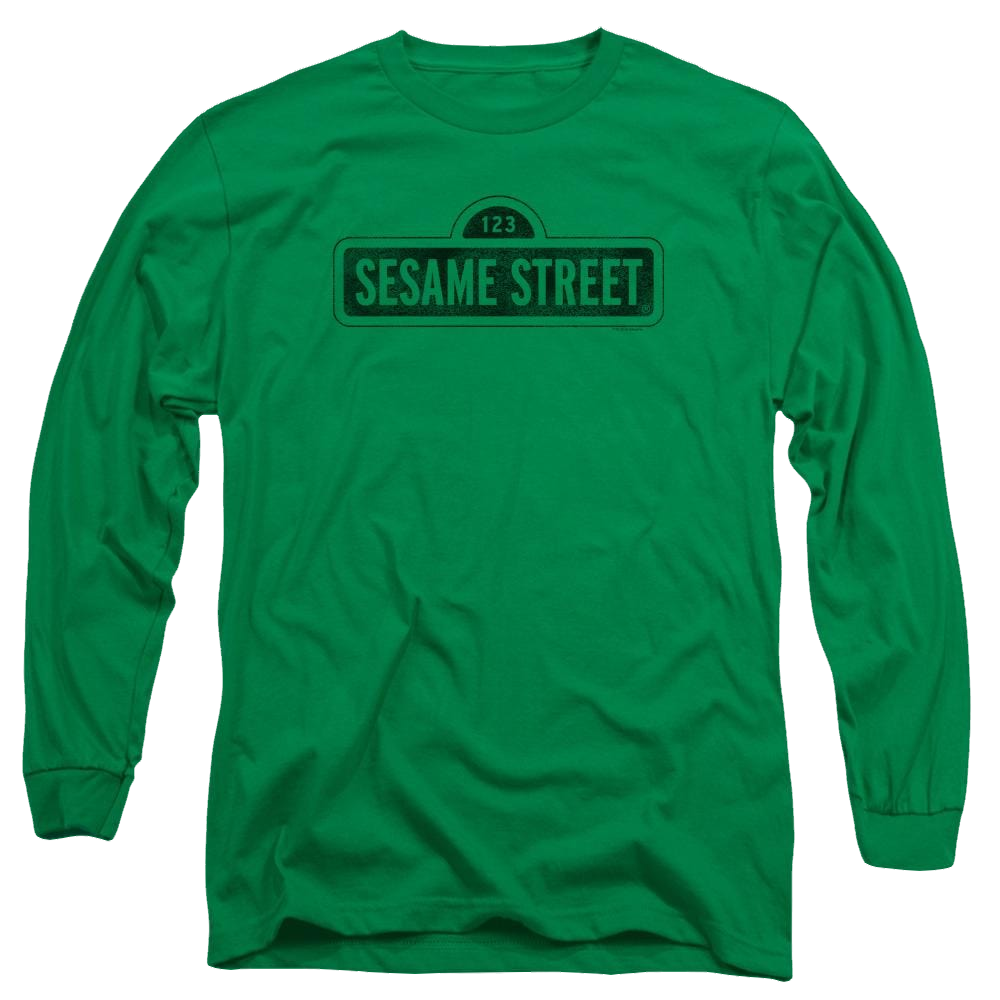 Sesame Street One Color Dark Men's Long Sleeve T-Shirt Men's Long Sleeve T-Shirt Sesame Street