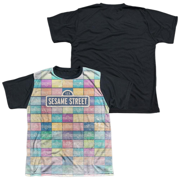Sesame Street Color Block Youth Black Back T-Shirt (Ages 8-12) Youth Black Back T-Shirt (Ages 8-12) Sesame Street