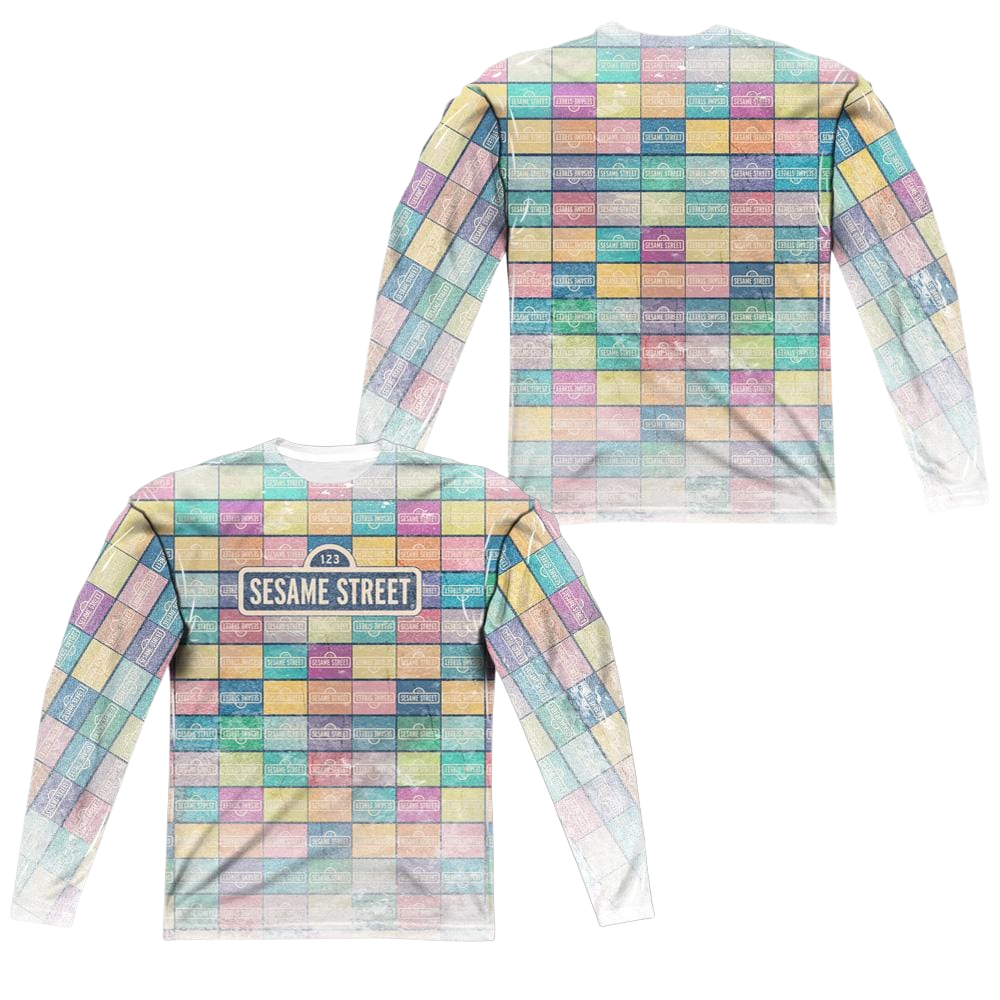 Sesame Street Color Block Men's All-Over Print T-Shirt Men's All-Over Print Long Sleeve Sesame Street