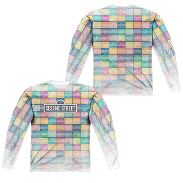 Sesame Street Color Block Men's All-Over Print T-Shirt Men's All-Over Print Long Sleeve Sesame Street