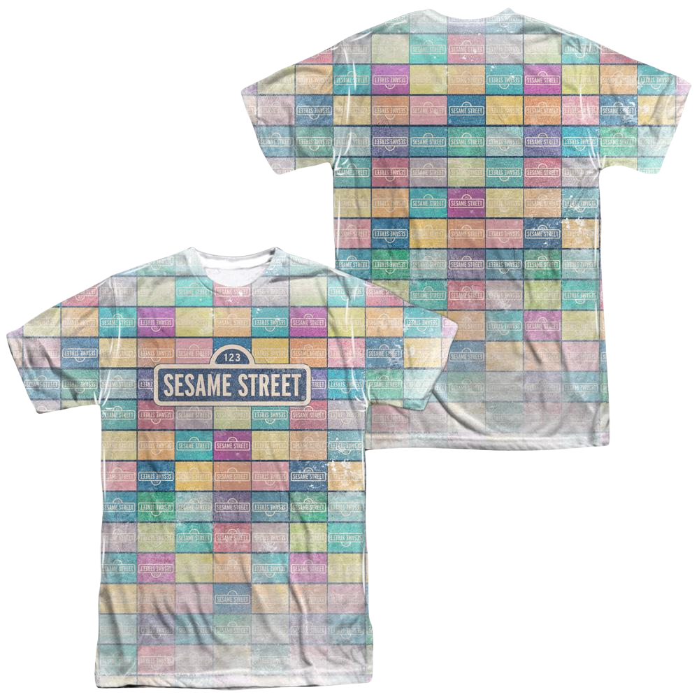 Sesame Street Color Block Men's All Over Print T-Shirt Men's All-Over Print T-Shirt Sesame Street
