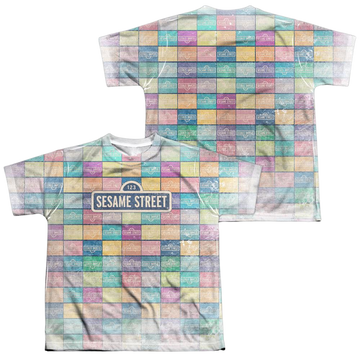 Sesame Street Color Block Youth All-Over Print T-Shirt (Ages 8-12) Youth All-Over Print T-Shirt (Ages 8-12) Sesame Street