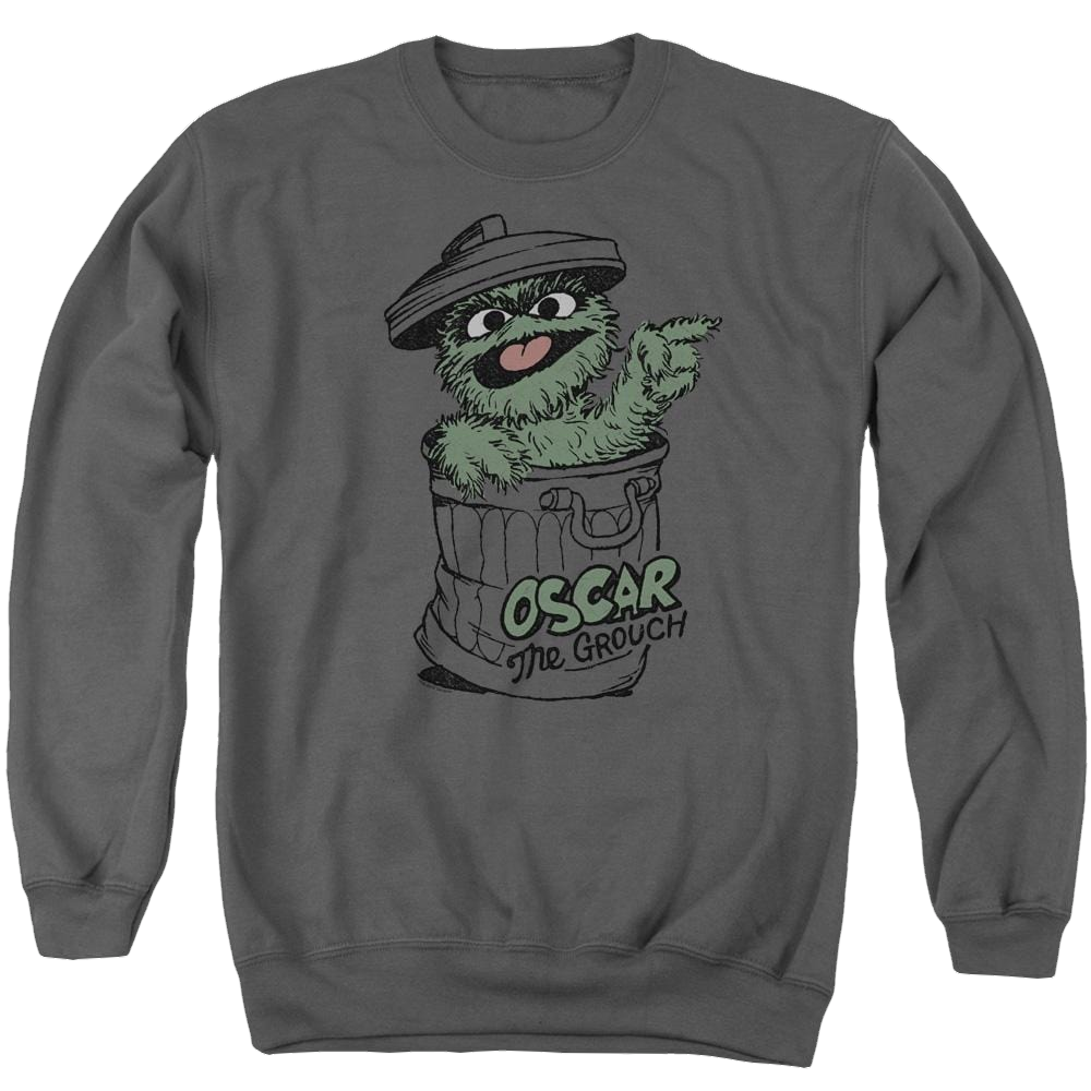 Sesame Street Early Grouch Men's Crewneck Sweatshirt Men's Crewneck Sweatshirt Sesame Street