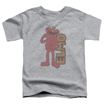 Athletic heather toddler t-shirt with Sesame Street Vintage Elmo graphic