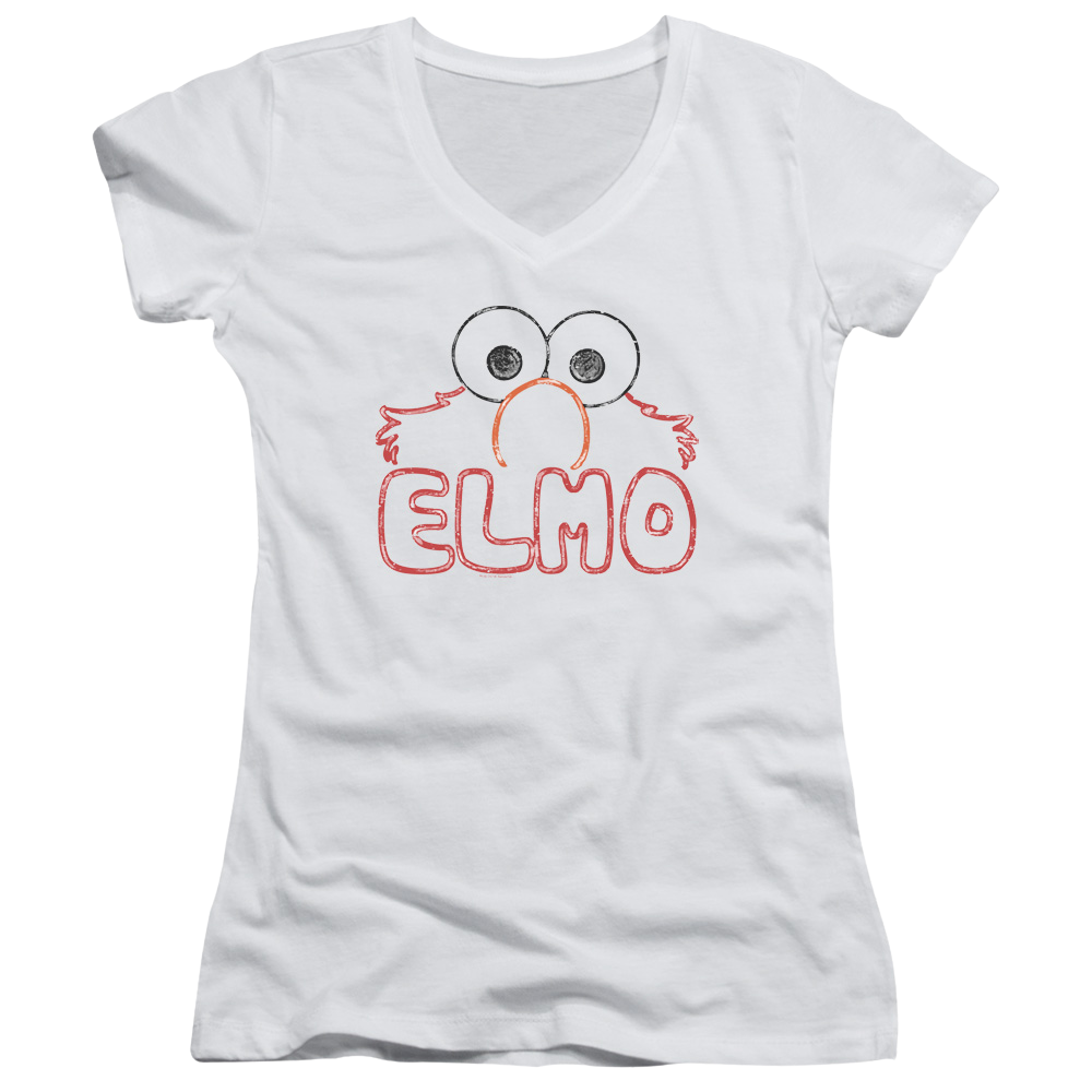 Sesame Street Elmo Letters Juniors V-Neck T-Shirt Juniors V-Neck T-Shirt Sesame Street