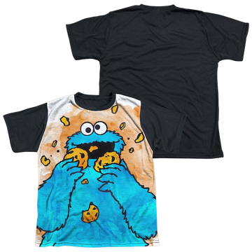 Sesame Street Cookie Crumbs Youth Black Back T-Shirt (Ages 8-12) Youth Black Back T-Shirt (Ages 8-12) Sesame Street