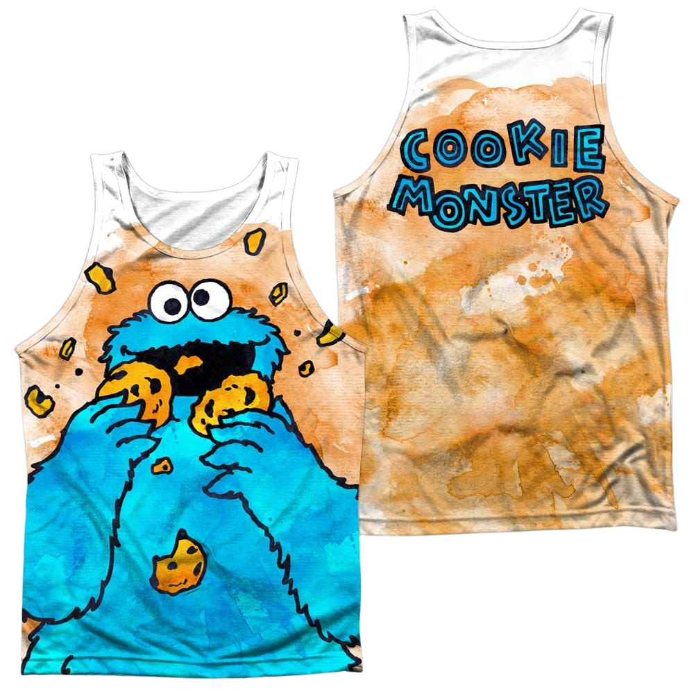 Sesame Street Cookie Crumbs Men's All Over Print Tank Men's All Over Print Tank Sesame Street