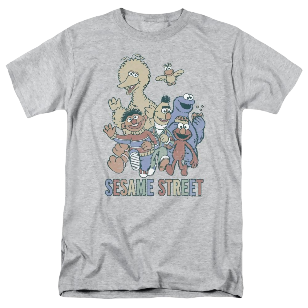 Sesame Street Colorful Group Men's Regular Fit T-Shirt Men's Regular Fit T-Shirt Sesame Street