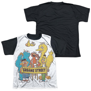 Sesame Street Block Party Youth Black Back T-Shirt (Ages 8-12) Youth Black Back T-Shirt (Ages 8-12) Sesame Street
