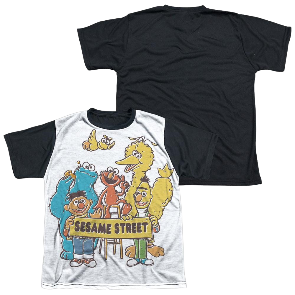 Sesame Street Block Party Youth Black Back T-Shirt (Ages 8-12) Youth Black Back T-Shirt (Ages 8-12) Sesame Street