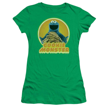 Sesame Street Cookie Iron On Juniors T-Shirt Juniors T-Shirt Sesame Street