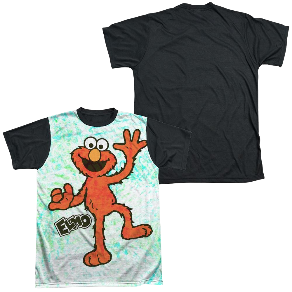Sesame Street Elmo Scribble Men's Black Back T-Shirt Men's Black Back T-Shirt Sesame Street