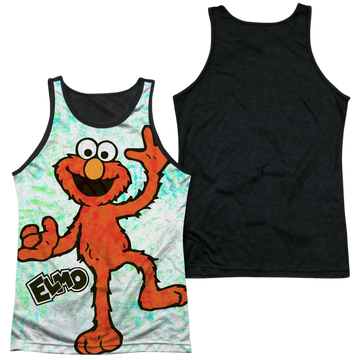 Sesame Street Elmo Scribble men's black back tank