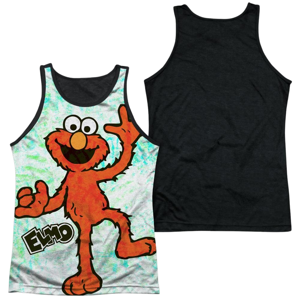 Sesame Street Elmo Scribble Men's Black Back Tank Men's Black Back Tank Sesame Street