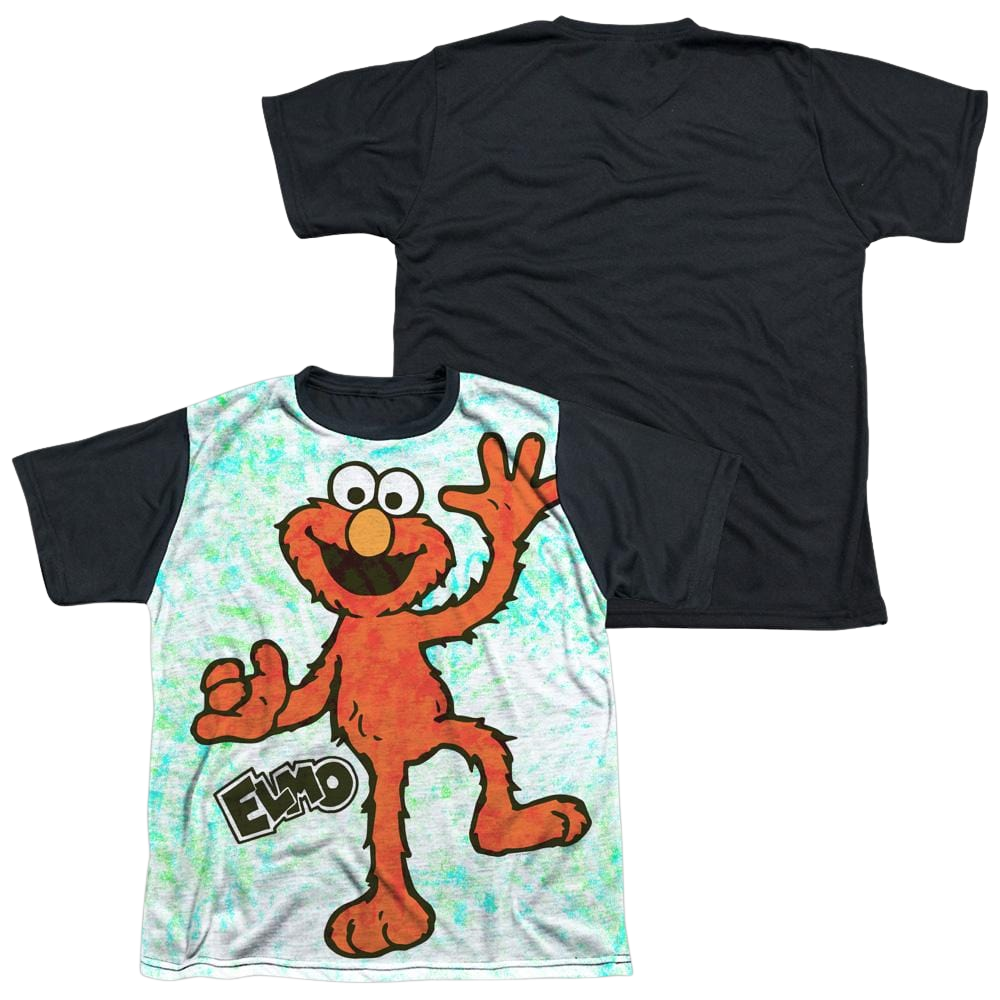 Sesame Street Elmo Scribble Youth Black Back T-Shirt (Ages 8-12) Youth Black Back T-Shirt (Ages 8-12) Sesame Street