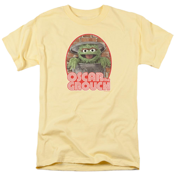 Banana men's regular fit t-shirt with Sesame Street Oscar Iron On graphic