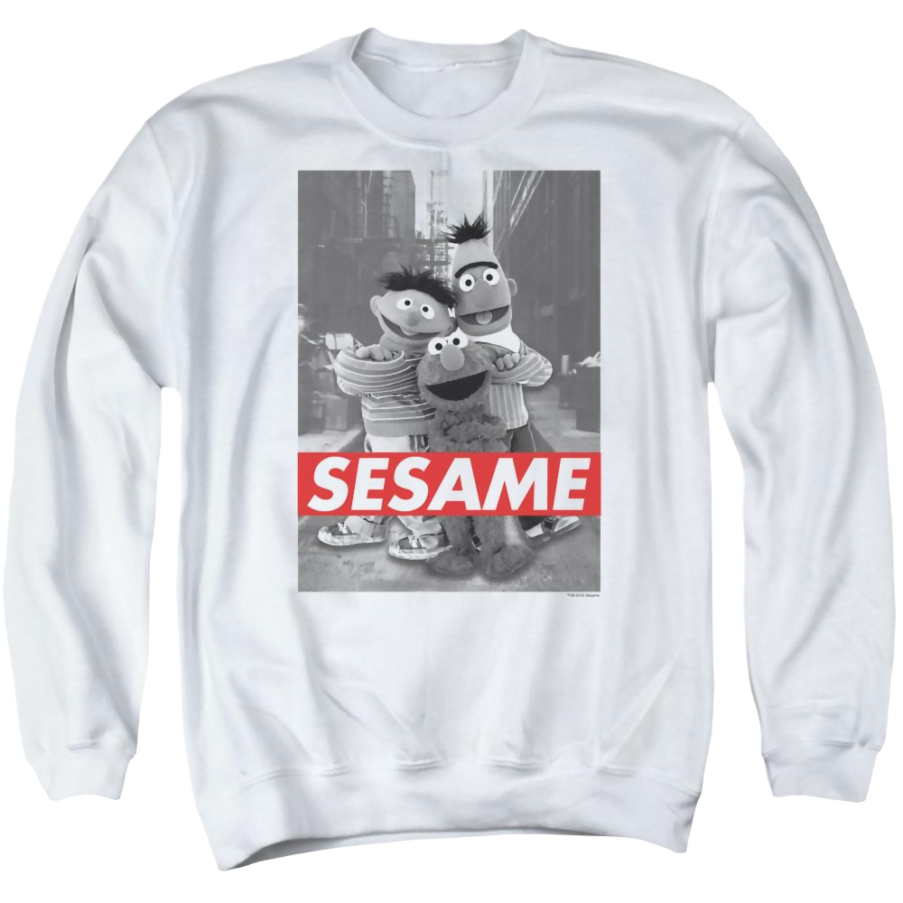 Sesame Street Sesame Men's Crewneck Sweatshirt Men's Crewneck Sweatshirt Sesame Street