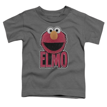Charcoal toddler t-shirt with Sesame Street Elmo Smile graphic