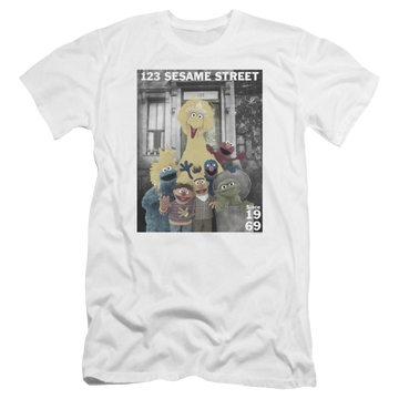 Sesame Street Best Address Premium Adult Slim Fit T-Shirt Men's Premium Slim Fit T-Shirt Sesame Street