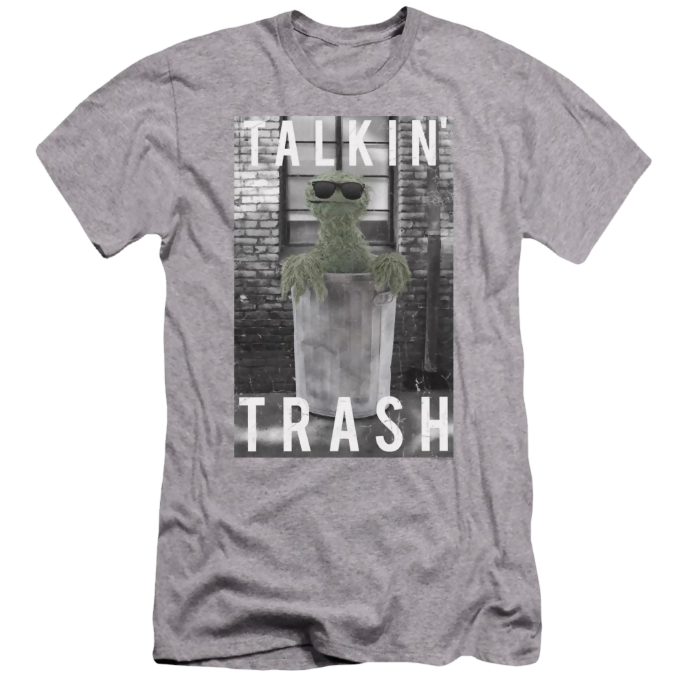 Sesame Street Talkin Trash Men's Premium Slim Fit T-Shirt Men's Premium Slim Fit T-Shirt Sesame Street