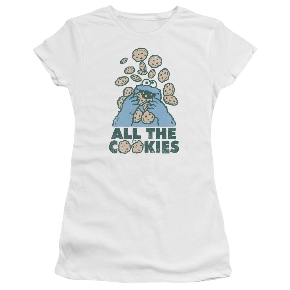 Sesame Street All The Cookies Juniors T-Shirt Juniors T-Shirt Sesame Street