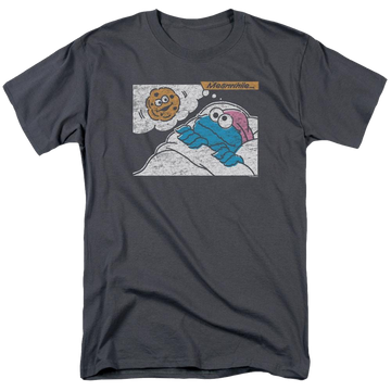 Charcoal men's regular fit t-shirt with Sesame Street Meanwhile graphic