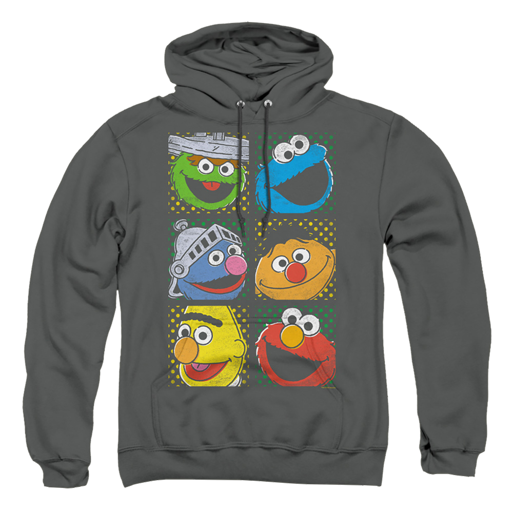 Sesame Street Group Squares - Pullover Hoodie Pullover Hoodie Sesame Street