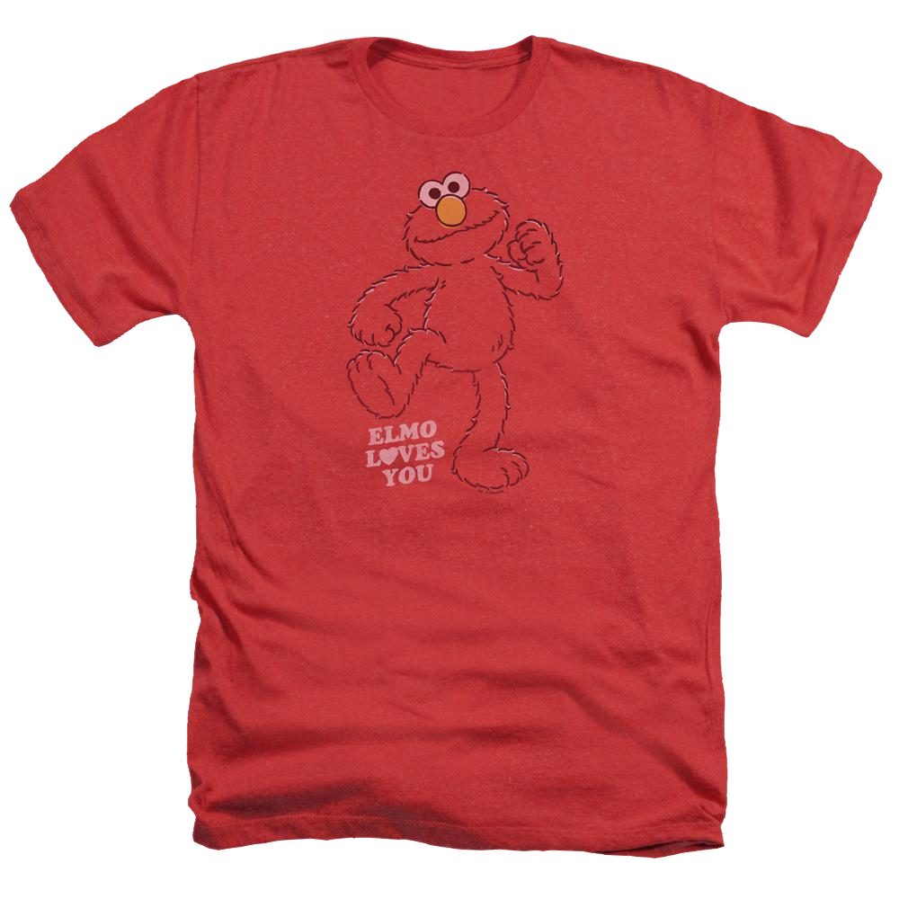 Sesame Street Elmo Loves You Men's Heather T-Shirt Men's Heather T-Shirt Sesame Street