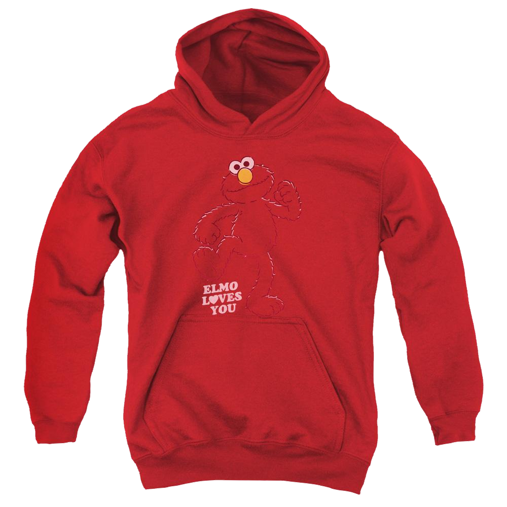 Sesame Street Elmo Loves You Youth Hoodie (Ages 8-12) Youth Hoodie (Ages 8-12) Sesame Street