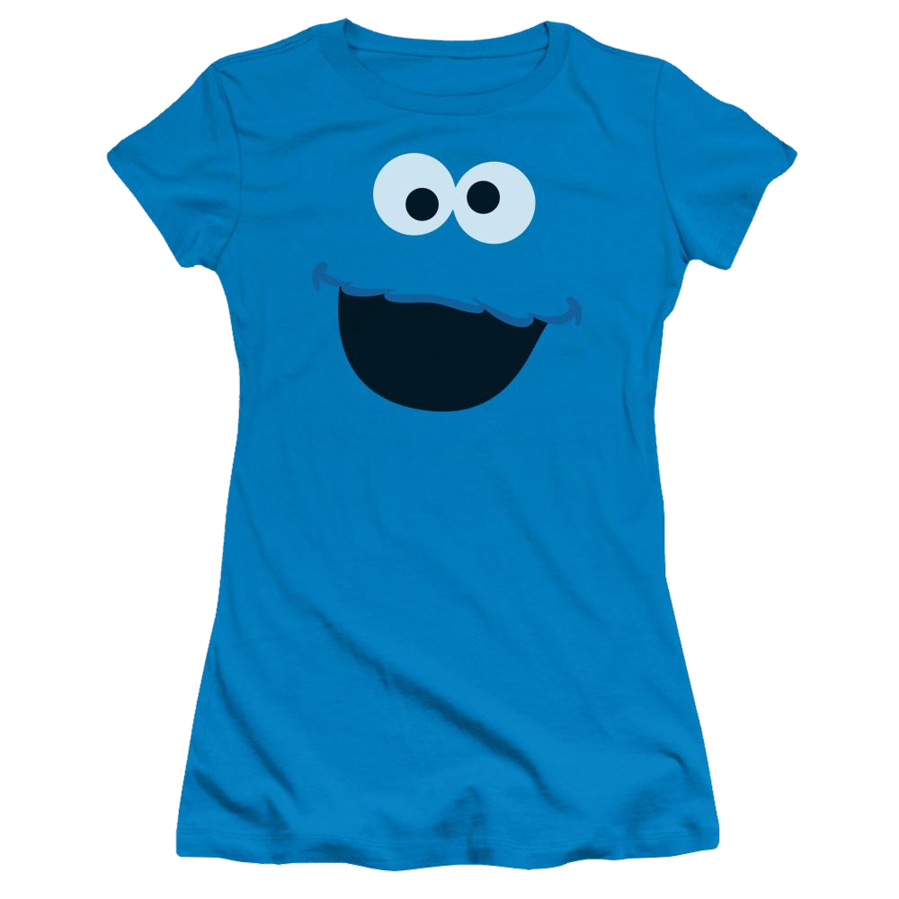 Sesame Street Cookie Monster Face Juniors T-Shirt Juniors T-Shirt Sesame Street