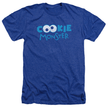 Royal men's heather t-shirt with Sesame Street Cookie Eyes graphic
