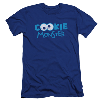 Royal men's premium slim fit t-shirt with Sesame Street Cookie Eyes graphic