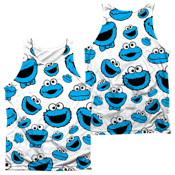 Sesame Street Cookie Face Pattern (F/B) men's all-over print tank