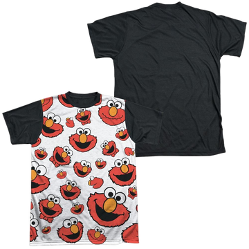 Sesame Street Elmo Face Pattern Men's Black Back T-Shirt Men's Black Back T-Shirt Sesame Street