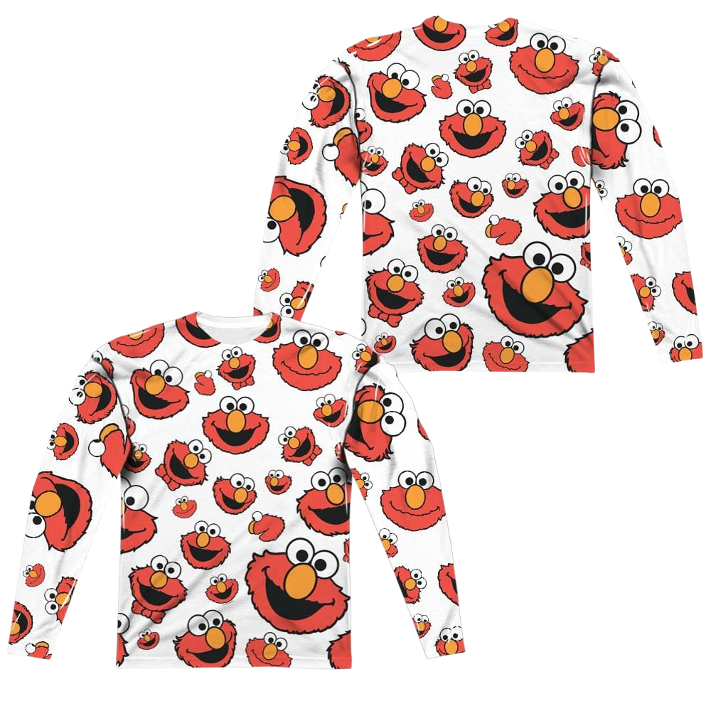 Sesame Street Elmo Face Pattern Men's All-Over Print T-Shirt Men's All-Over Print Long Sleeve Sesame Street