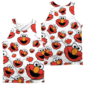 Sesame Street Elmo Face Pattern Men's All Over Print Tank Men's All Over Print Tank Sesame Street