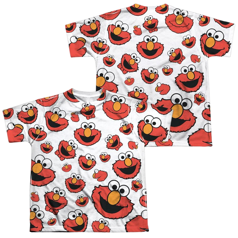 Sesame Street Elmo Face Pattern Youth All-Over Print T-Shirt (Ages 8-12) Youth All-Over Print T-Shirt (Ages 8-12) Sesame Street