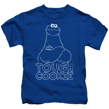 Royal kid's t-shirt for ages 4 to 7 with Sesame Street Tough Cookie graphic