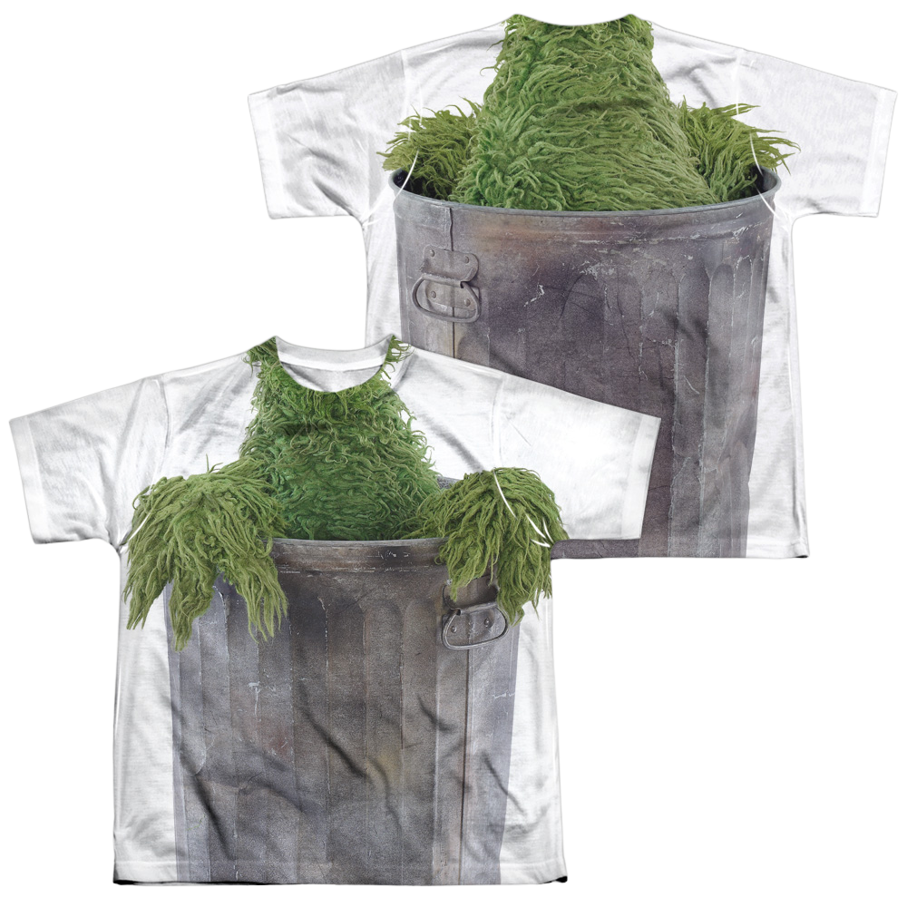 Sesame Street Oscar Costume (Front/Back Print) - Youth All-Over Print T-Shirt Youth All-Over Print T-Shirt (Ages 8-12) Sesame Street