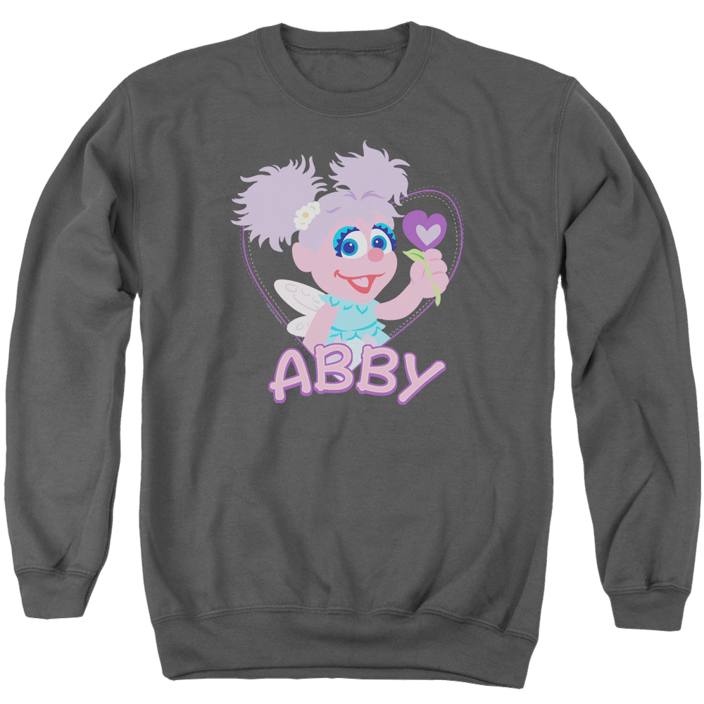 Sesame Street Flat Abby - Men's Crewneck Sweatshirt Men's Crewneck Sweatshirt Sesame Street