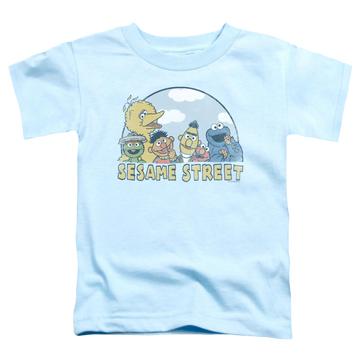Light blue toddler t-shirt with Sesame Street Sesame Group graphic