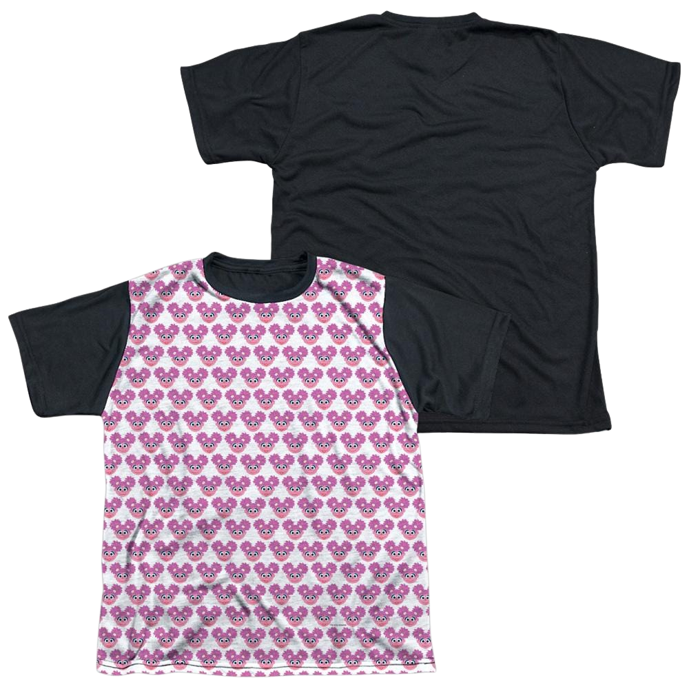 Sesame Street Simple Abby Pattern Youth Black Back T-Shirt (Ages 8-12) Youth Black Back T-Shirt (Ages 8-12) Sesame Street