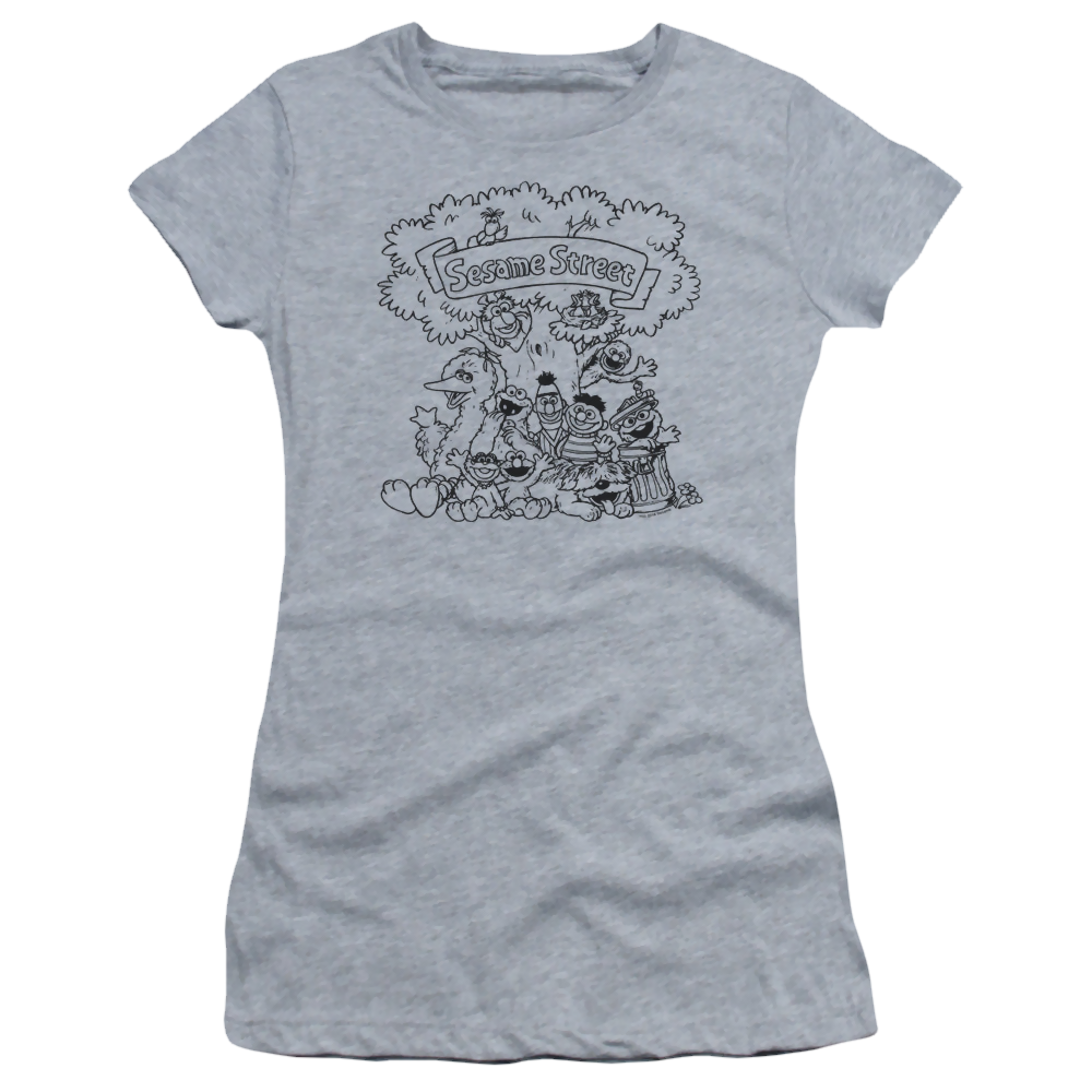 Sesame Street Simple Street - Juniors T-Shirt Juniors T-Shirt Sesame Street