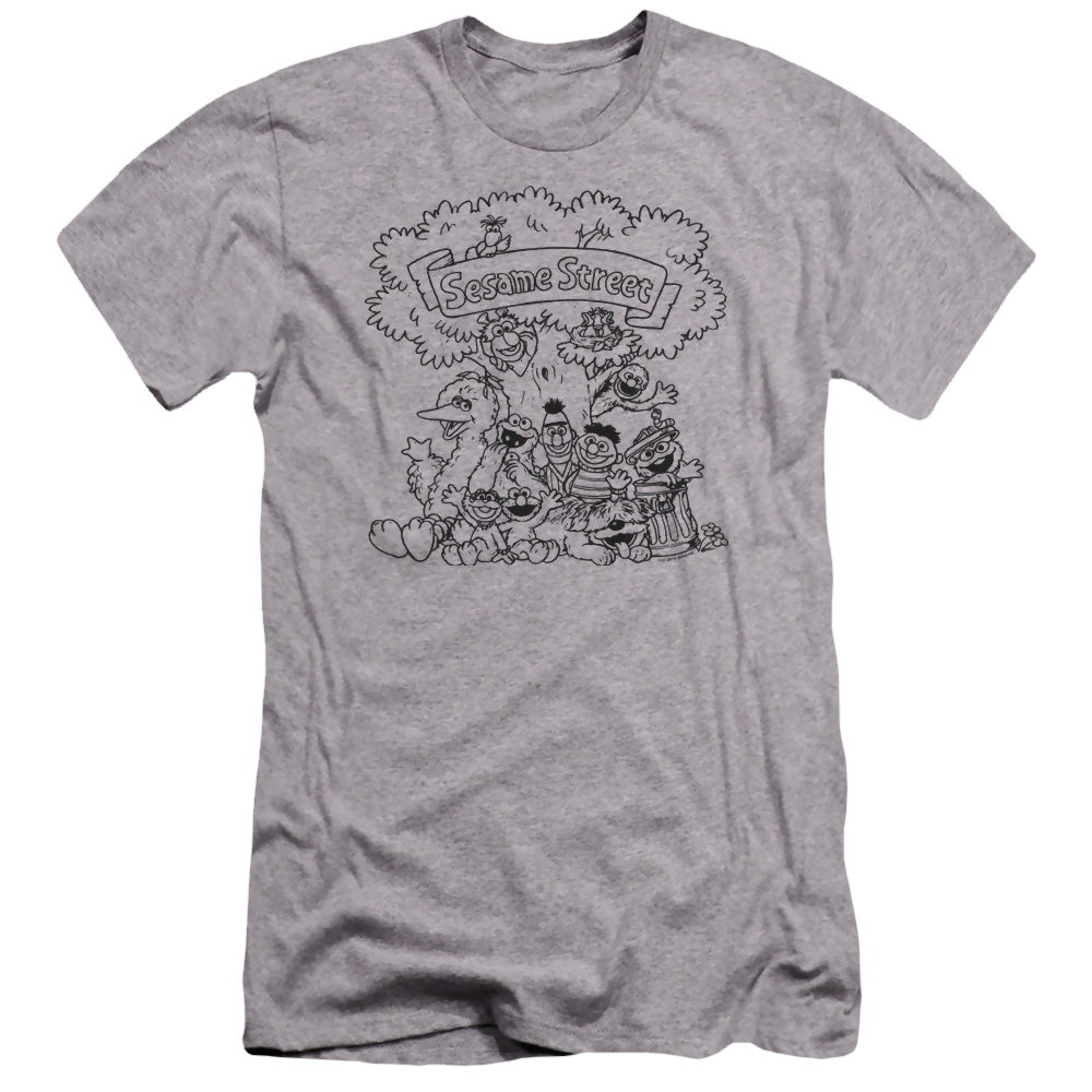 Sesame Street Simple Street - Men's Premium Slim Fit T-Shirt Men's Premium Slim Fit T-Shirt Sesame Street