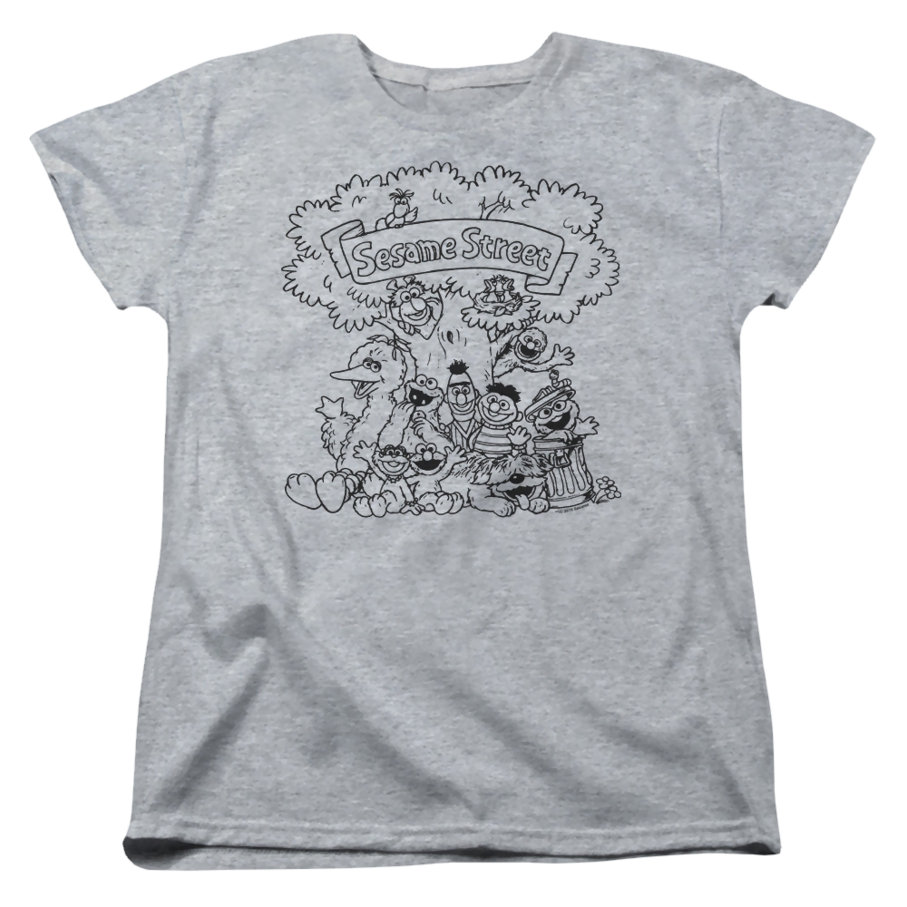 Sesame Street Simple Street - Women's T-Shirt Women's T-Shirt Sesame Street