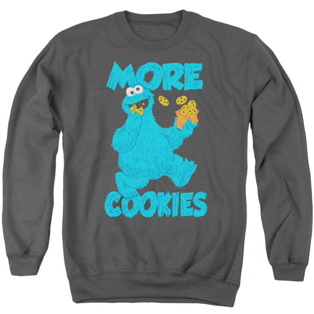 Sesame Street More Cookies - Men's Crewneck Sweatshirt Men's Crewneck Sweatshirt Sesame Street