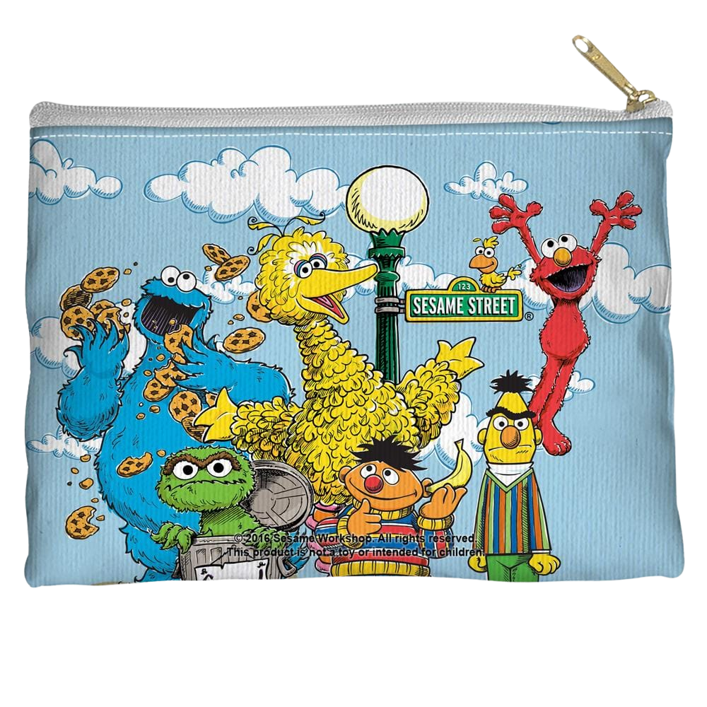 Sesame Street - Retro Gang Straight Bottom Pouch Straight Bottom Accessory Pouches Sesame Street