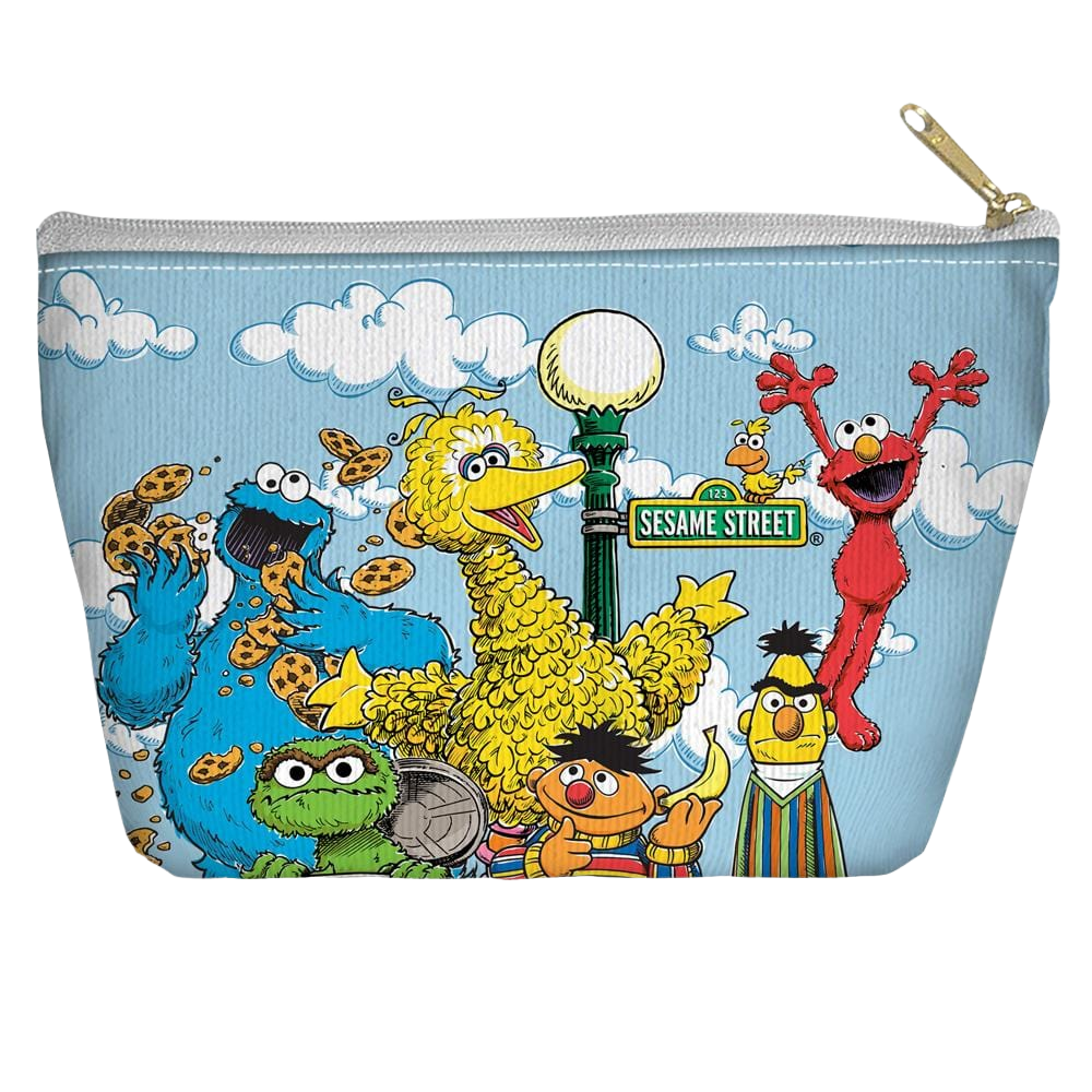 Sesame Street - Retro Gang Tapered Bottom Pouch T Bottom Accessory Pouches Sesame Street