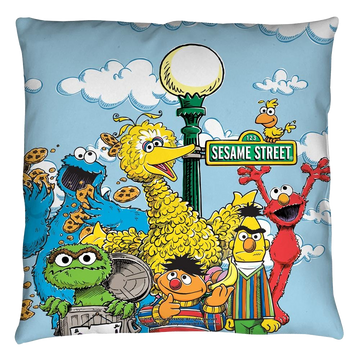 Sesame Street Retro Gang throw pillow